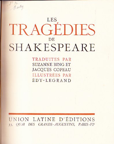 Les tragédies de Shakespeare: Coriolan / Timon d'Athènes (Tragédies en V actes) 