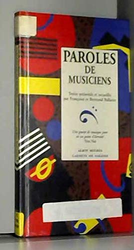 Paroles de musiciens 9782226089892