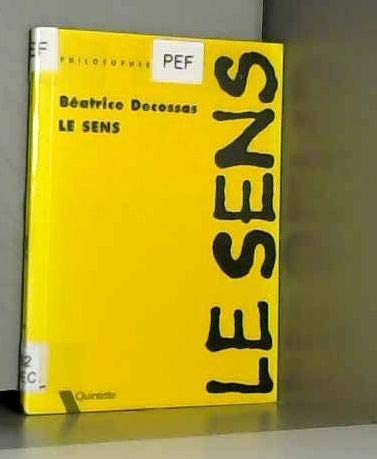 Le Sens 9782868500557