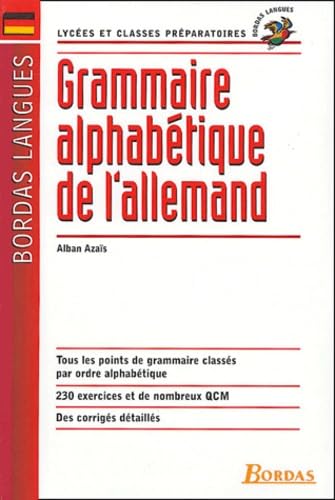 Grammaire alphabétique : Allemand 9782047306208