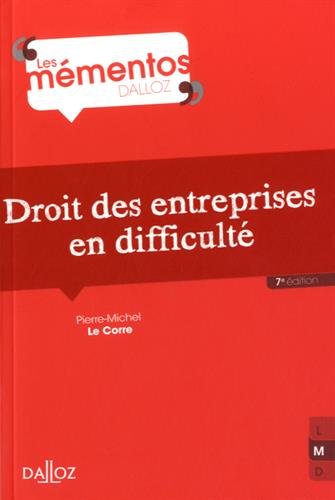 Droit des entreprises en difficulté 9782247159628