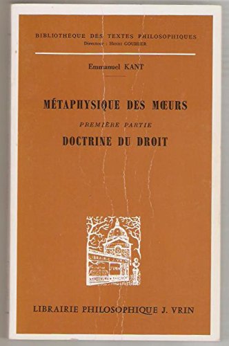 Doctrine du droit (Métaphysique des moeurs) 