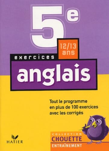 Chouette Entraînement : Anglais, 5e - 12-13 ans (+ corrigés) 9782218739873