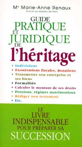 Guide pratique juridique de l'héritage 9782733904800