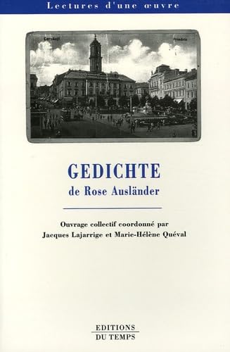 Gedichte de Rose Ausländer 9782842743413