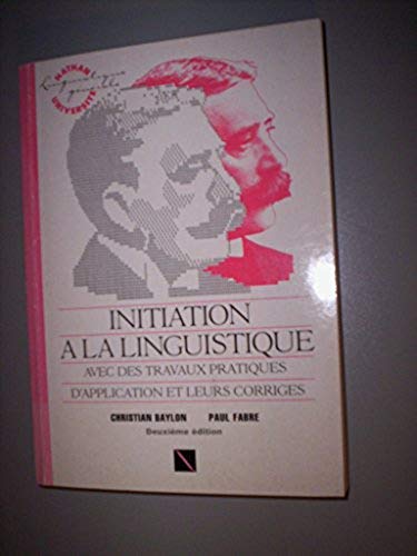 Initiation a la linguistique 031497 9782091905006