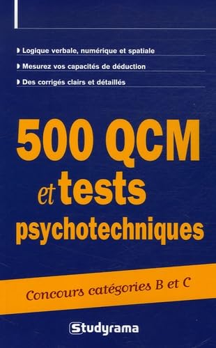 500 qcm et tests psychotechniques 9782844728548