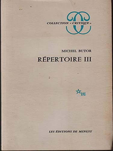 Répertoire III 9782707300898