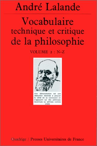 Vocabulaire technique et critique de la philosophie, coffret de 2 volumes 9782130445128