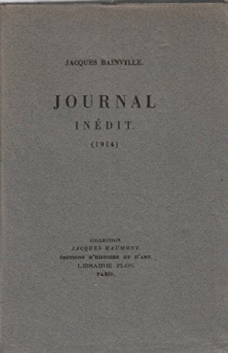 journal inedit, 1914 