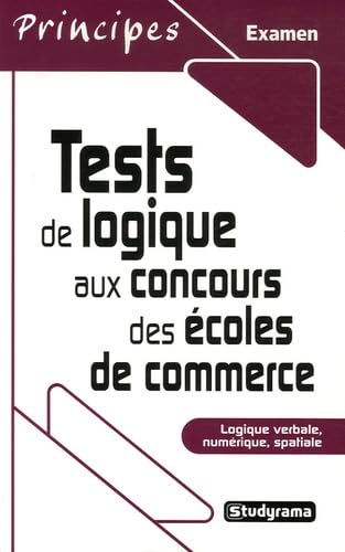 Tests de logique aux concours 9782844728982