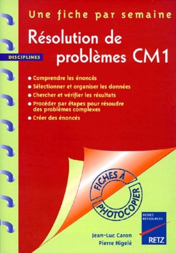 Résolution de problèmes, CM1. 36 fiches à photocopier 9782725619286