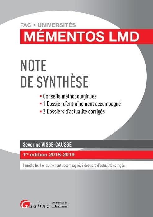 NOTE DE SYNTHESE 9782297067904