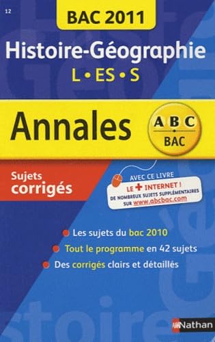Histoire-géo L, ES, S: Sujets corrigés 9782091882444