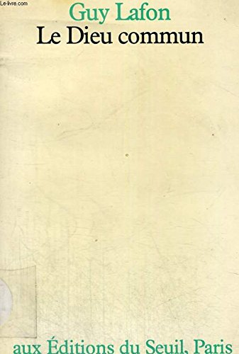 Le Dieu commun 9782020062763