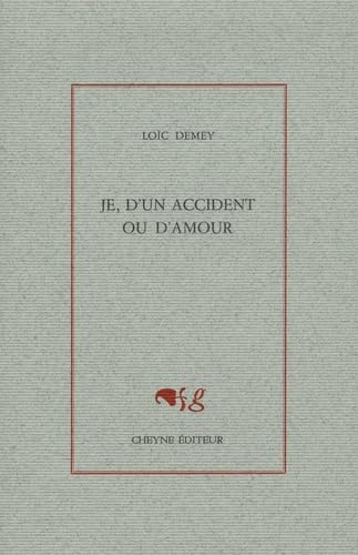 Je, d'un accident ou d'amour 9782841162048