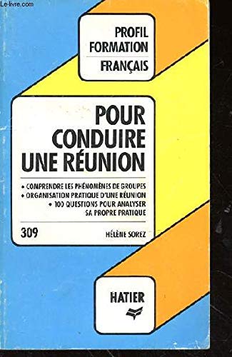 Pour conduire une réunion 9782218033650