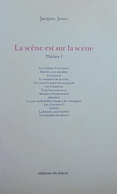 La scène est sur la scène : Théâtre I 9782907224338