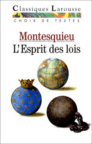 De l'esprit des lois (Choix de textes) 9782038713312