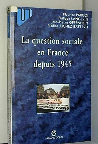 La question sociale en France depuis 1945 9782200251512