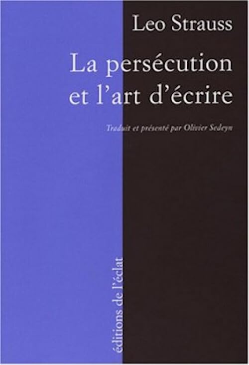 La persécution et l'art d'écrire 9782841620722