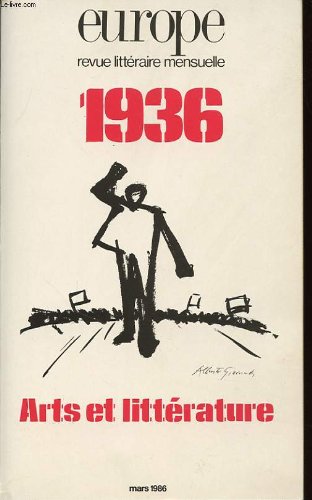 Europe n °683 / 1936 arts et litterature 