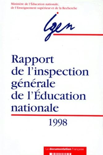 Rapport De L'Inspection Generale De L'Education Nationale 1998 9782110040565
