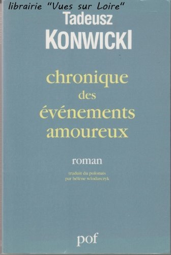 Chronique des événements amoureux 9782716901871