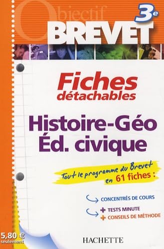 Histoire-Géographie Education civique 3e: Fiches détachables 9782011697035