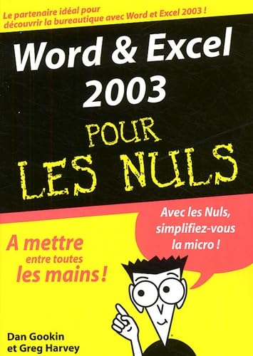 Word & Excel 2003 pour les nuls 9782844277770