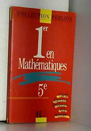 1er en mathématiques, 5e 9782010164316