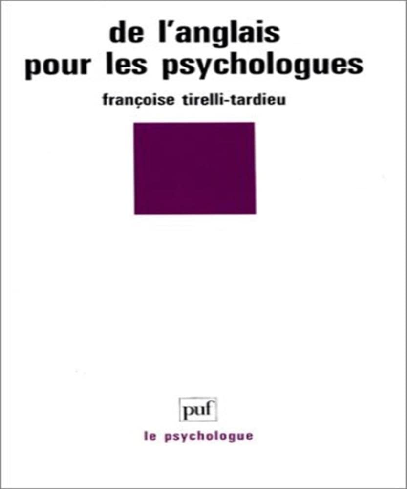 De l'anglais pour les psychologues 9782130432012