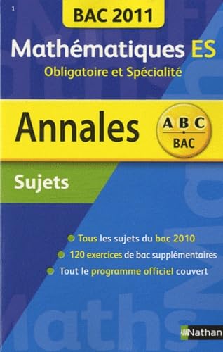 Mathématiques ES obligatoire et spécialité: Sujets 9782091882338