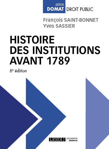 Histoire des institutions avant 1789 (2019) 9782275054797