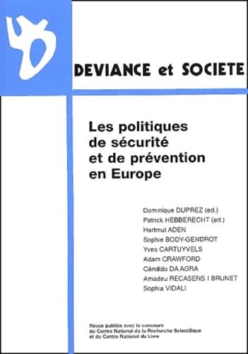 Les politiques de sécurité et de prévention en Europe 9782825707654