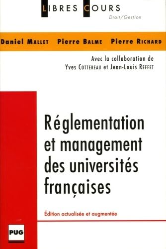 REGLEMENTS ET MANAGEMENT DES UNIVERSITES FRANCAISES 9782706112362