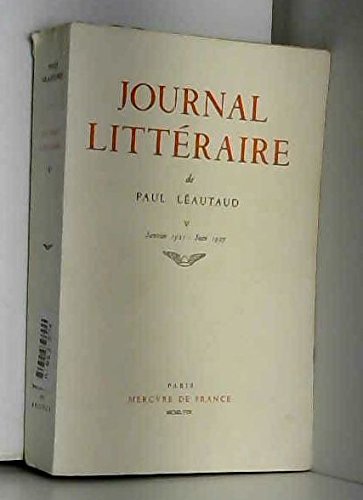 Journal littéraire V. Janvier 1925 - juin 1927 