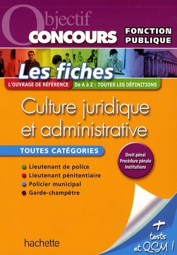 Fiches Culture juridique et administrative ; toutes catégories 9782011710666