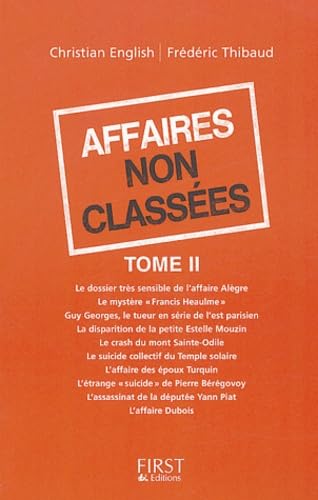 Affaires non classées, tome 2 9782876919099