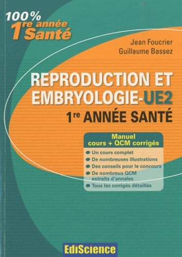 Reproduction et embryologie UE2 1re année santé 9782100547517