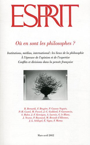 Esprit - Où en sont les philosophes ?: Mars 2012 9791090270053