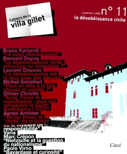 Villa Gillet 11 : La Désobéissance civile 9782842421076