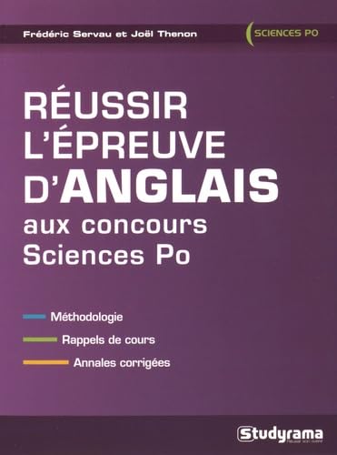 Réussir l'épreuve d'anglais aux concours sciences po 9782759027873