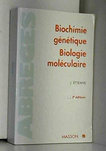 Biochimie génétique, biologie moléculaire 9782225851001