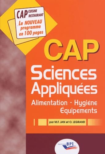 Sciences appliquées CAP: Alimentation - Hygiène - Equipements 9782857083962