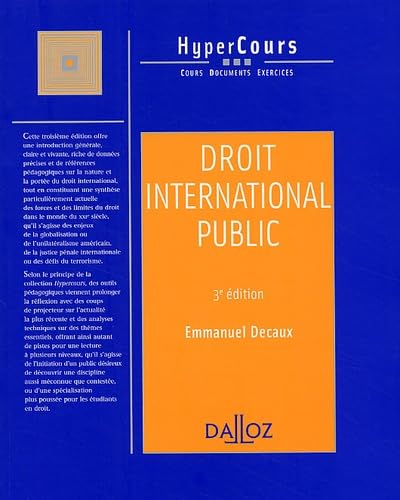 Droit international public, 3e édition 9782247042760