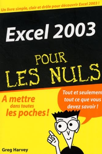 Excel 2003 pour les nuls 9782844275820