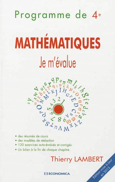 Mathématiques - Je m'évalue : Programme de 4e 9782717865417