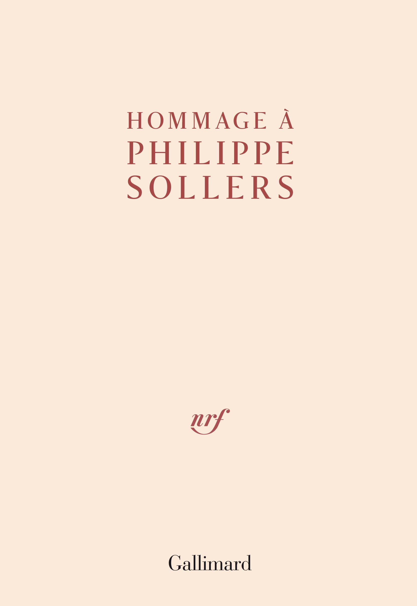 Hommage à Philippe Sollers 9782073048028