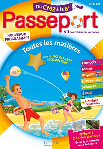 Passeport - Du CM2 à la 6e (10-11 ans) - Cahier de vacances 2022 9782017147886